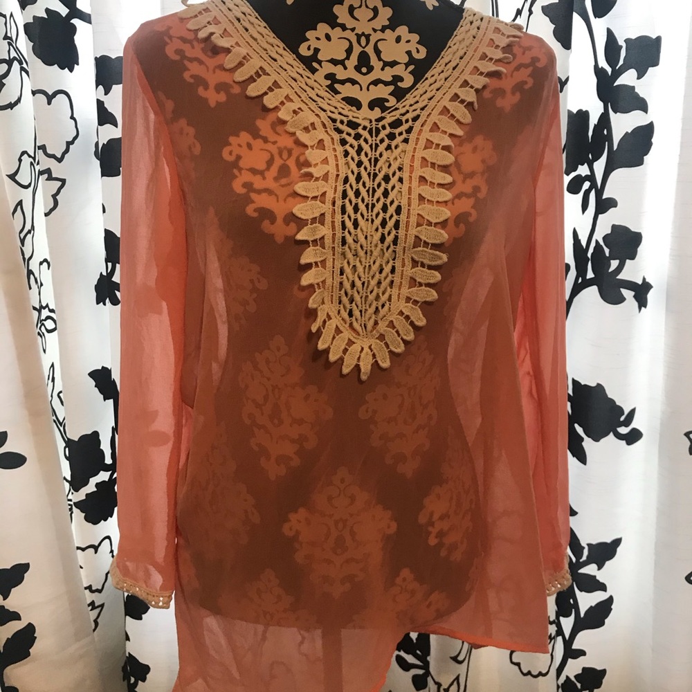 Women’s XL sheer blouse